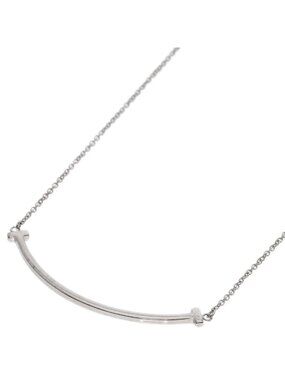 Tiffany & Co T Smile Small Necklace 18K White Gold